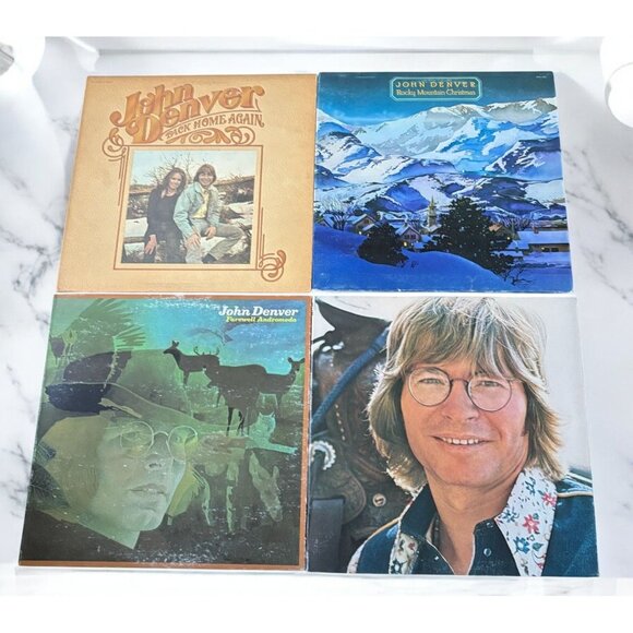 John Denver LP Lot Country Folk Rock Windsong Farewell Andromeda Christmas Back - Picture 1 of 12